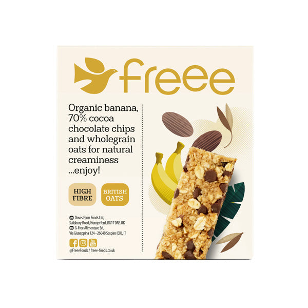 Gluten Free Organic Banana & Chocolate Oat Bars 4 x 35g