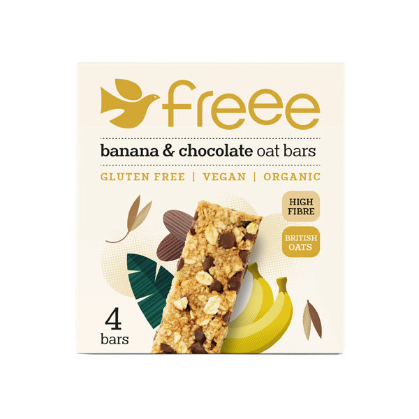 Gluten Free Organic Banana & Chocolate Oat Bars 4 x 35g
