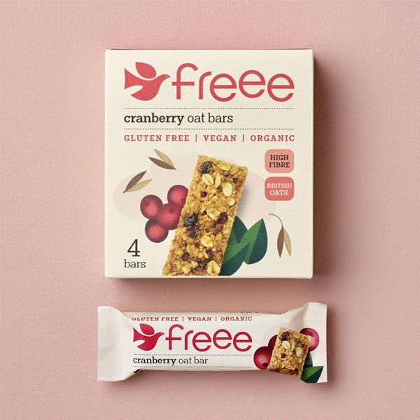 Gluten Free Organic Cranberry Oat Bars 4 x 35g