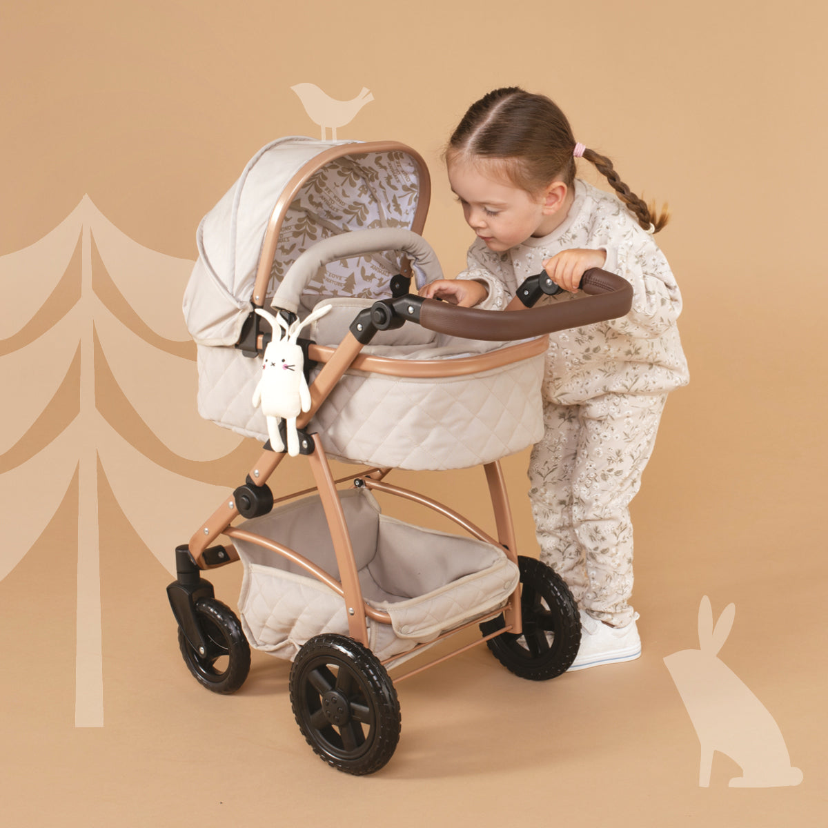 Wow 3 in 1 Dolls Pram Travel System Bundle Whisper