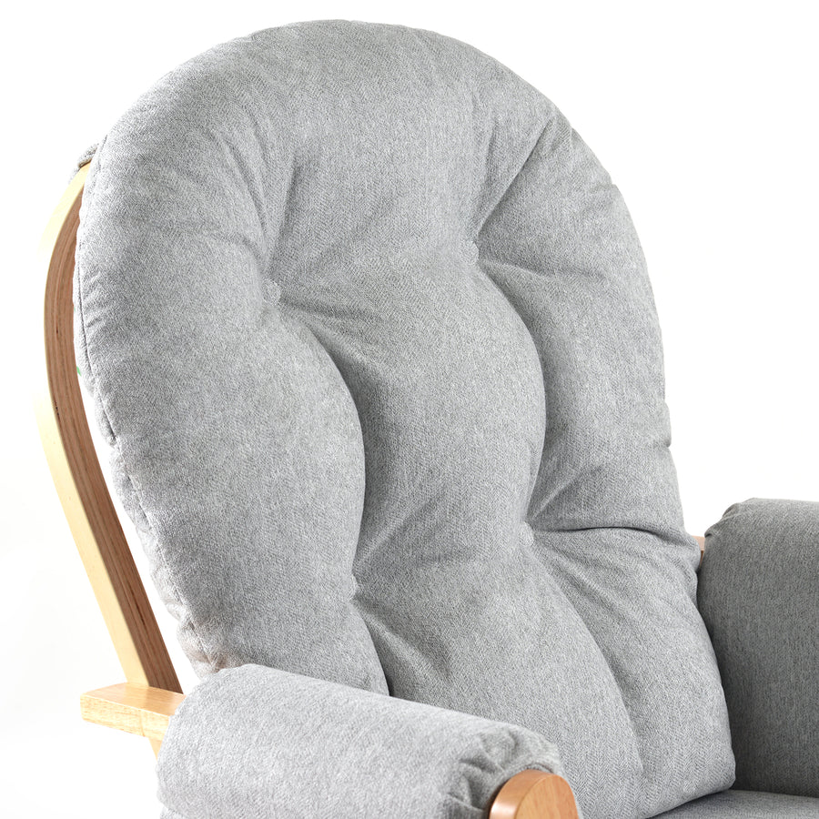 Johnston's Brompton Baby Nursing Glider & Footstool – Suedette Comfort with Smooth Glide