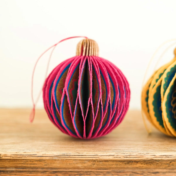 East End Press Pink Honeycomb Bauble