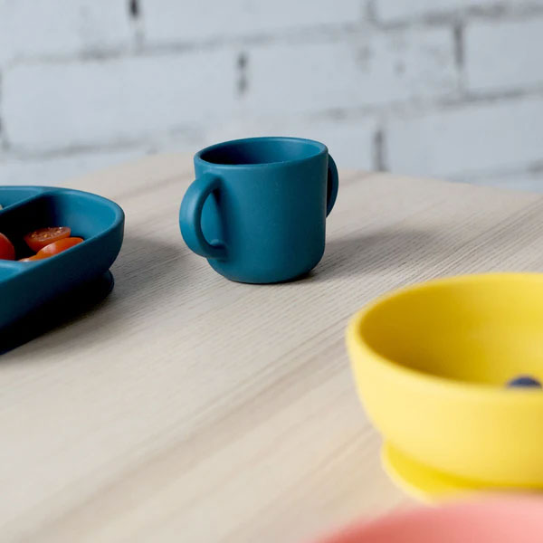 Ekobo Silicone Sippy Cup with Handles - Blue Abyss