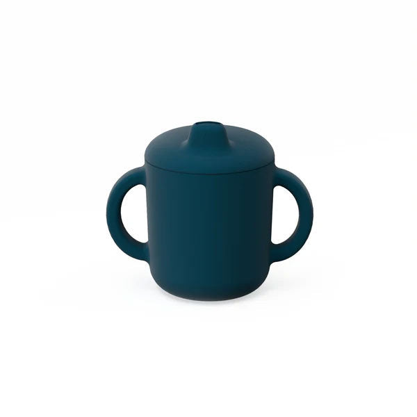 Ekobo Silicone Sippy Cup with Handles - Blue Abyss
