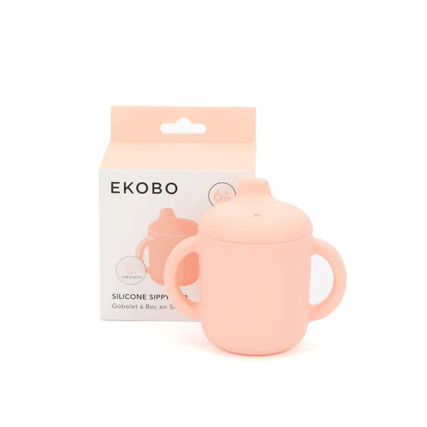 Ekobo Silicone Sippy Cup with Handles - Blush