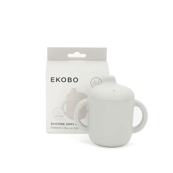 Ekobo Silicone Sippy Cup with Handles - Cloud