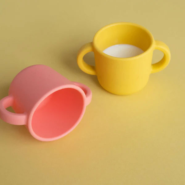 Ekobo Silicone Sippy Cup with Handles - Coral