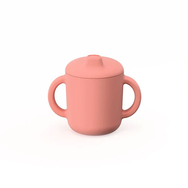 Ekobo Silicone Sippy Cup with Handles - Coral