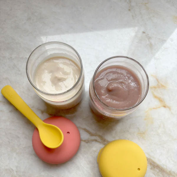 Ekobo Weaning Jar Set 180ml - Coral / Mimosa