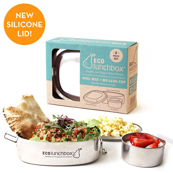 ECOlunchbox Oval and No-Leak Cup (2-Piece Set)