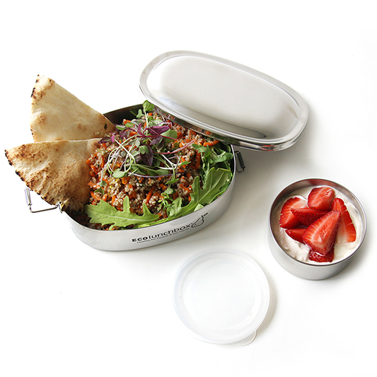 ECOlunchbox Oval and No-Leak Cup (2-Piece Set)