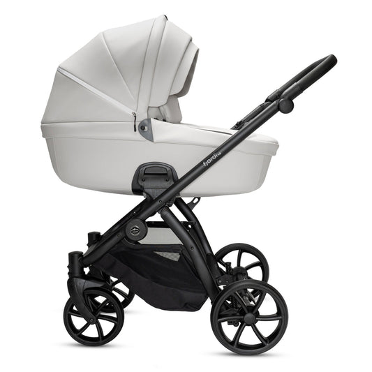 Noordi Fjordi V2 Leather - 2in1 Pushchair with ThermoCot™ Carrycot- Cloud