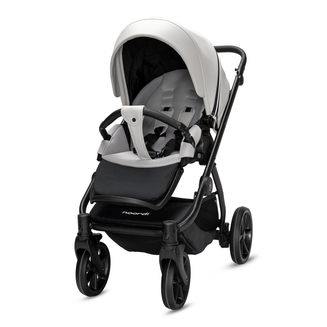 Noordi Fjordi V2 Leather - 2in1 Pushchair with ThermoCot™ Carrycot- Cloud