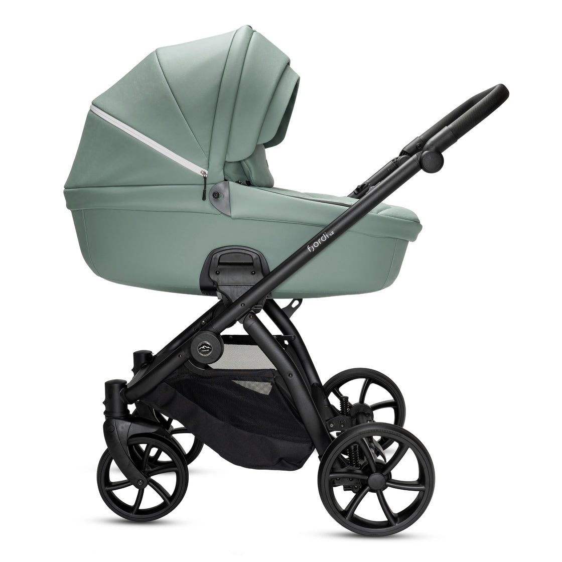Noordi Fjordi V2 Leather - 2in1 Pushchair with ThermoCot™ Carrycot- Sage