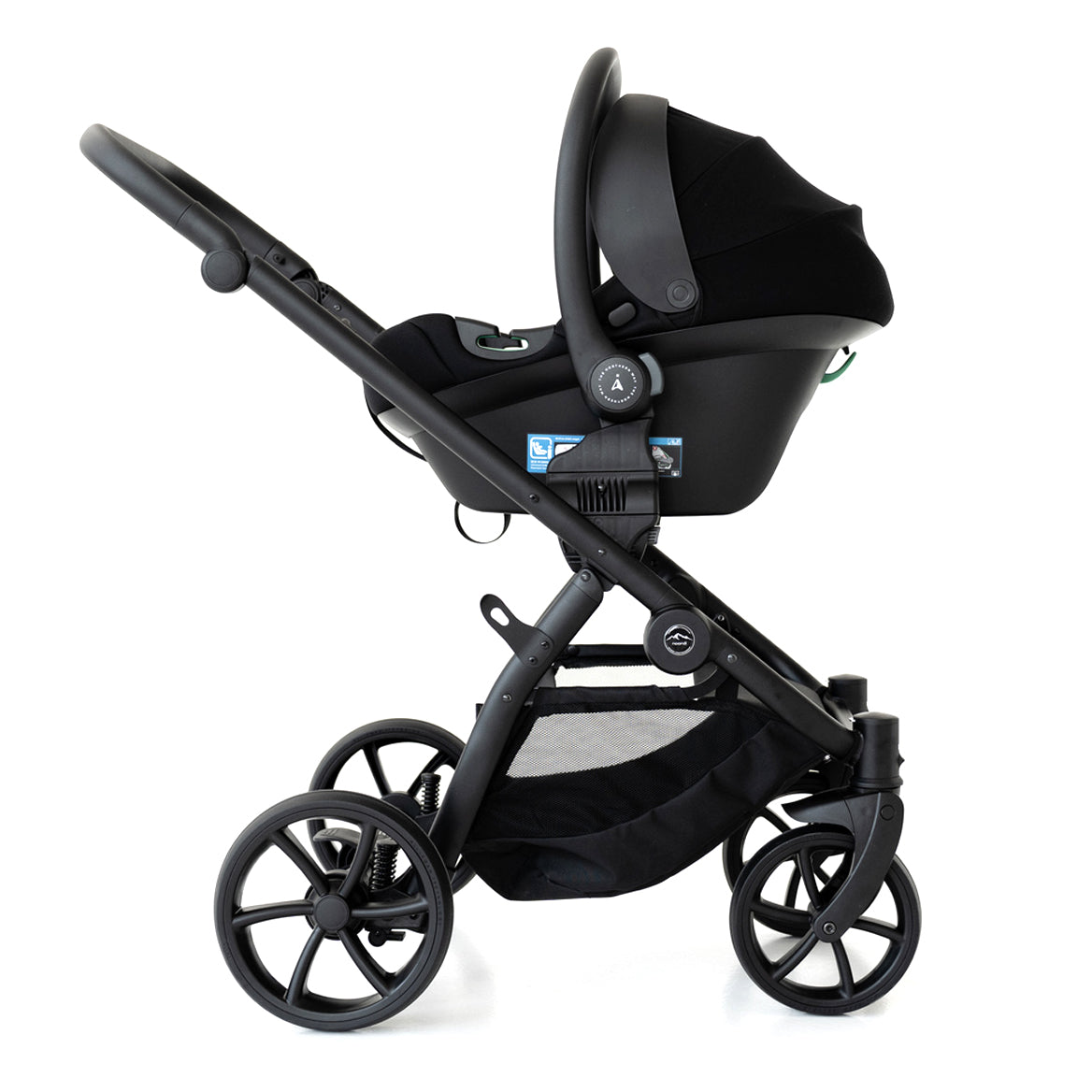 Noordi Fjordi V2 Leather - 2in1 Pushchair with ThermoCot™ Carrycot- Stone Grey