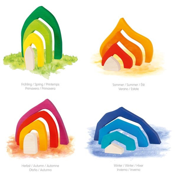 Goki Wooden Building Bricks Four Seasons