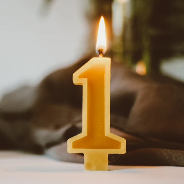 Goldrick Beeswax Number Candles