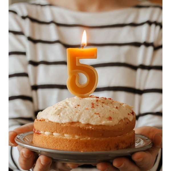 Goldrick Beeswax Number Candles