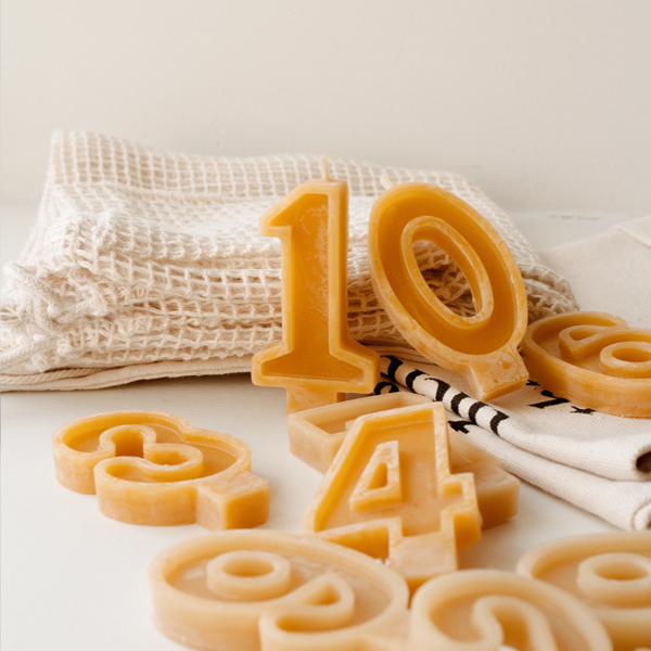 Goldrick Beeswax Number Candles