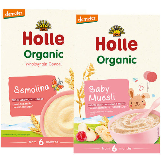 Holle Organic Baby Porridges - Weaning 3 Variety Pack