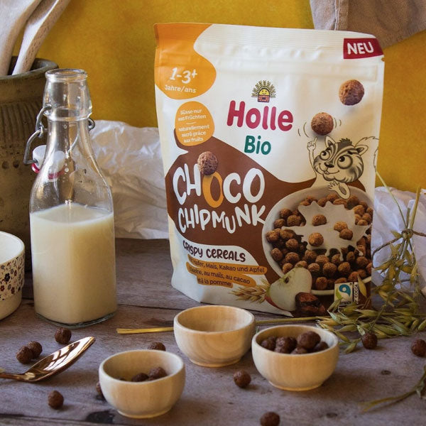 Holle Organic Choco Chipmunk Crispy Cereal