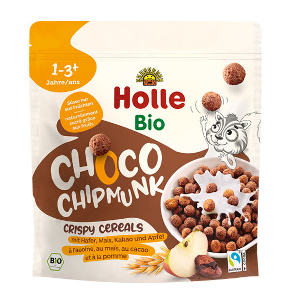 Holle Organic Choco Chipmunk Crispy Cereal