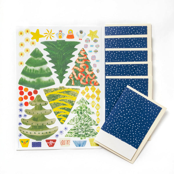 Hadley - 'Make Your Own Christmas Cards' Christmas Tree Set