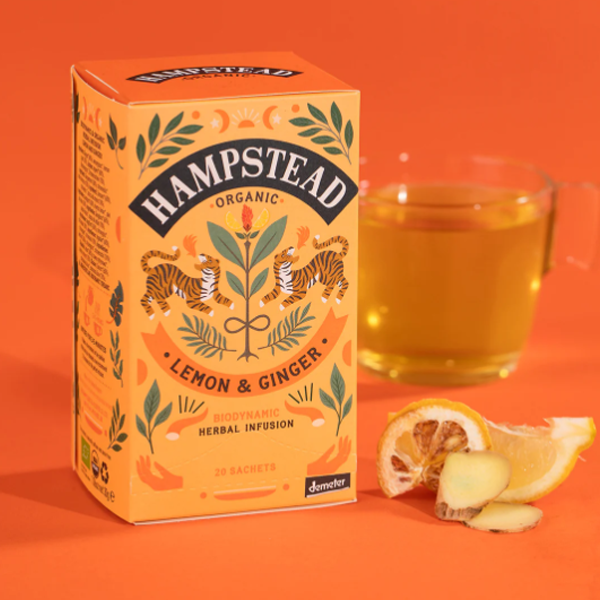 Hampstead Organic Lemon & Ginger Tea
