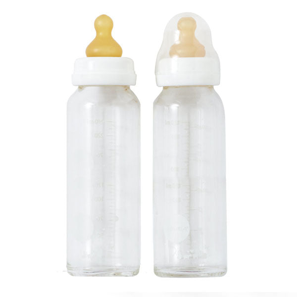 Hevea Glass Baby Bottle 240ml 2 pack