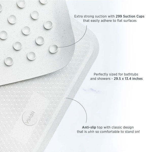 Hevea Natural Rubber Honeycomb Bath Mat Natural