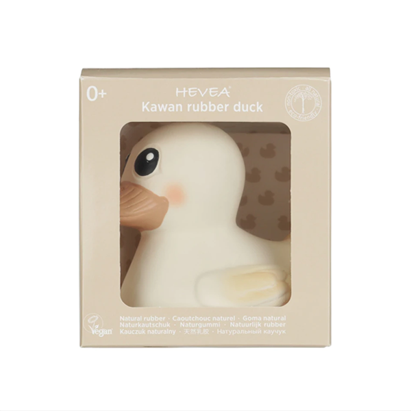 Hevea Kawan Mini Natural Rubber Duck - Marshmallow White