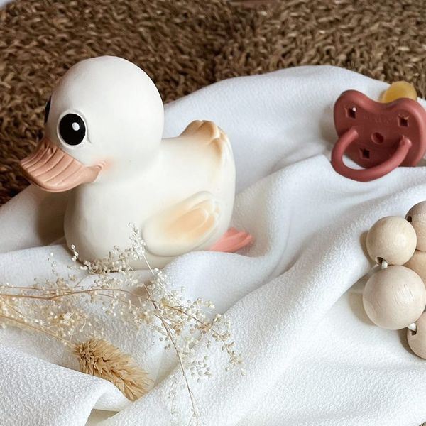 Hevea Kawan Mini Natural Rubber Duck - Marshmallow White