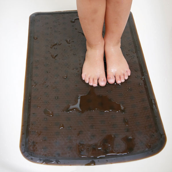 Hevea Natural Rubber Baby Bath Mat - Charcoal Tube packaging