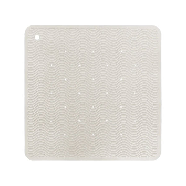 Hevea Natural Rubber Bath Mat Wave Square Marble
