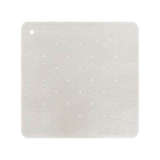 Hevea Natural Rubber Bath Mat Wave Square Marble