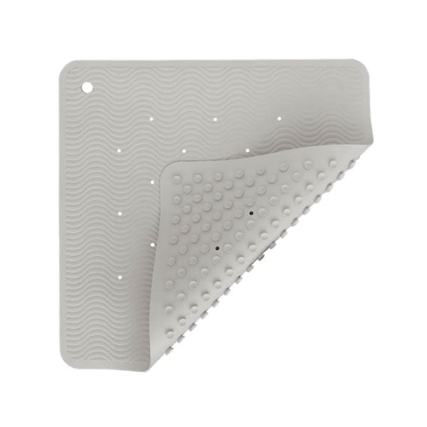 Hevea Natural Rubber Bath Mat Wave Square Granite