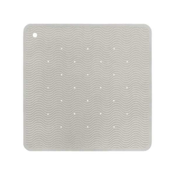 Hevea Natural Rubber Bath Mat Wave Square Granite