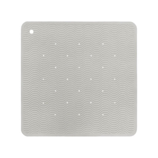 Hevea Natural Rubber Bath Mat Wave Square Granite
