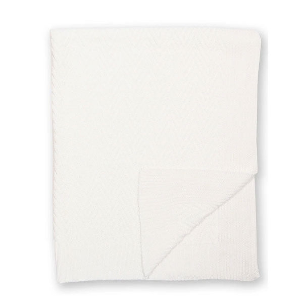 Kite Organic Heirloom Knit Blanket - White