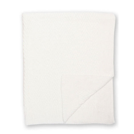 Kite Organic Heirloom Knit Blanket - White