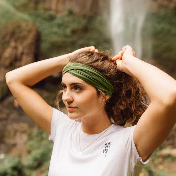 Kooshoo Organic Twist Headband - Olive Branch