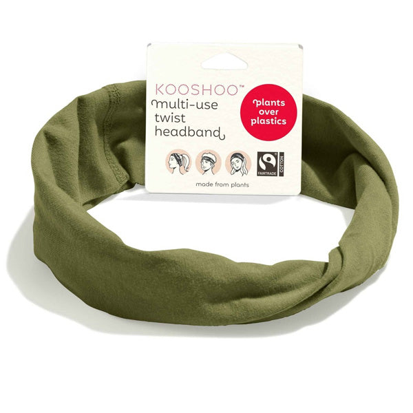 Kooshoo Organic Twist Headband - Olive Branch