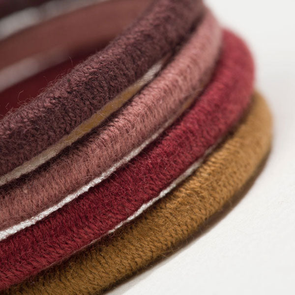 Kooshoo Plastic Free Round Hair Bands 4 Pack - Warm Earth