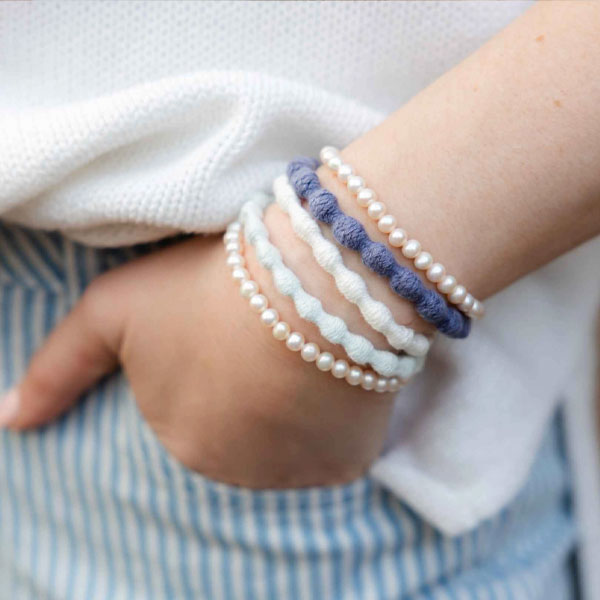 Kooshoo Plastic Free Hair Ties - Pearl