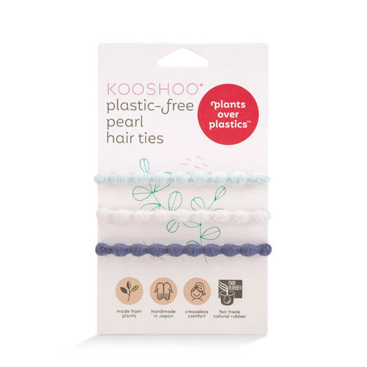 Kooshoo Plastic Free Hair Ties - Pearl
