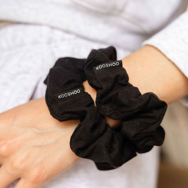 Kooshoo Organic Plastic Free Scrunchies - Black