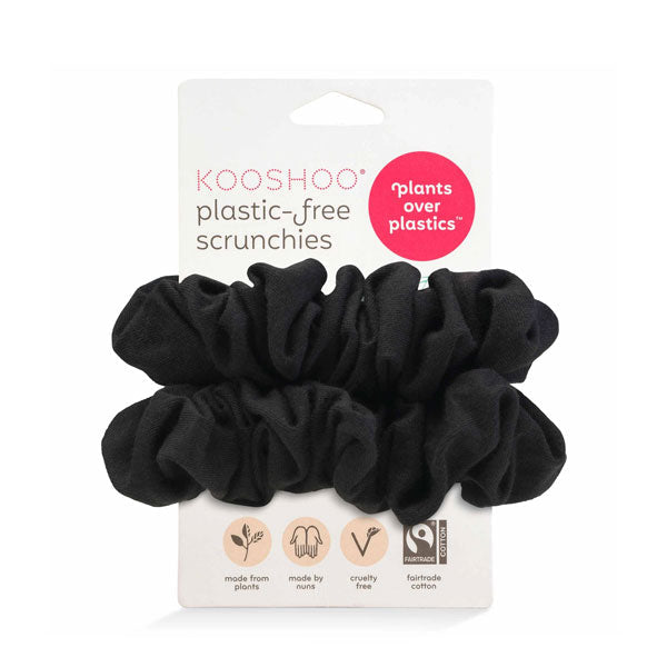 Kooshoo Organic Plastic Free Scrunchies - Black