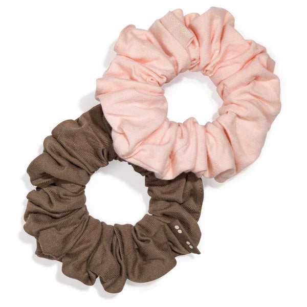 Kooshoo Organic Plastic Free Scrunchies - Blush Walnut