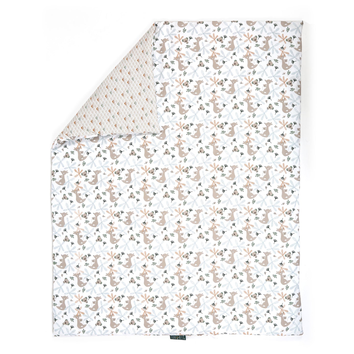 FORREST 3 Piece Reversible Cot Bed Set – Organic Cotton Baby Bedding - Koalaroo