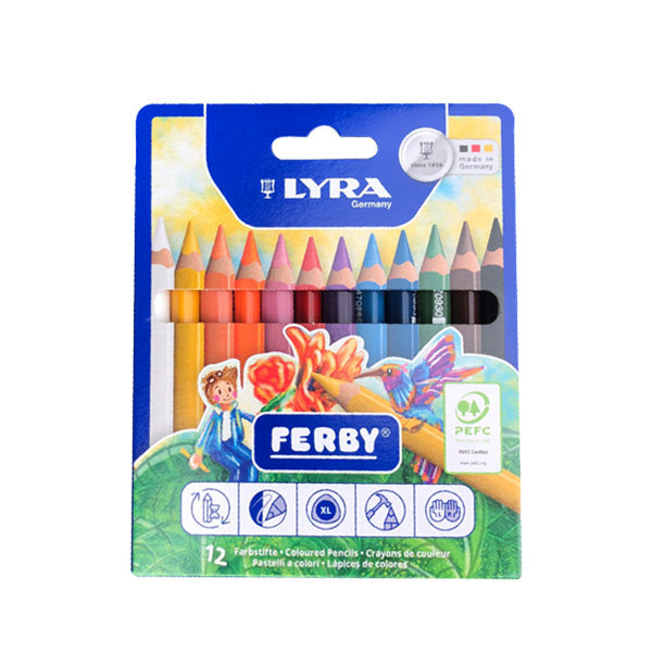 Lyra Ferby 12 Laquered Short Coloured Pencils